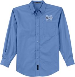 Mens L/S Dress Shirt, Ultramarine Blue